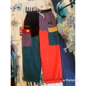 Size medium Patchwork Color Block Corduroy Pants never worn